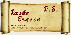 Raško Brašić vizit kartica